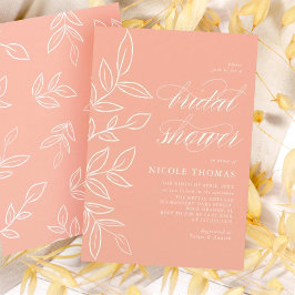 Melon Rosa Minimalist Elegant Löv Möhippa Inbjudningar