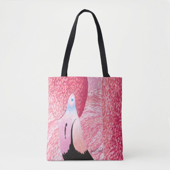 Melon the Flamingo Tote Bag Tygkasse (Framsida)