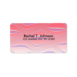 Melon Vågigt Fractal Art Adressetikett