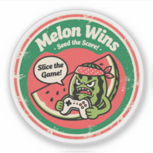 Melon Wins! Sädra Poängen Gamer Klistermärken