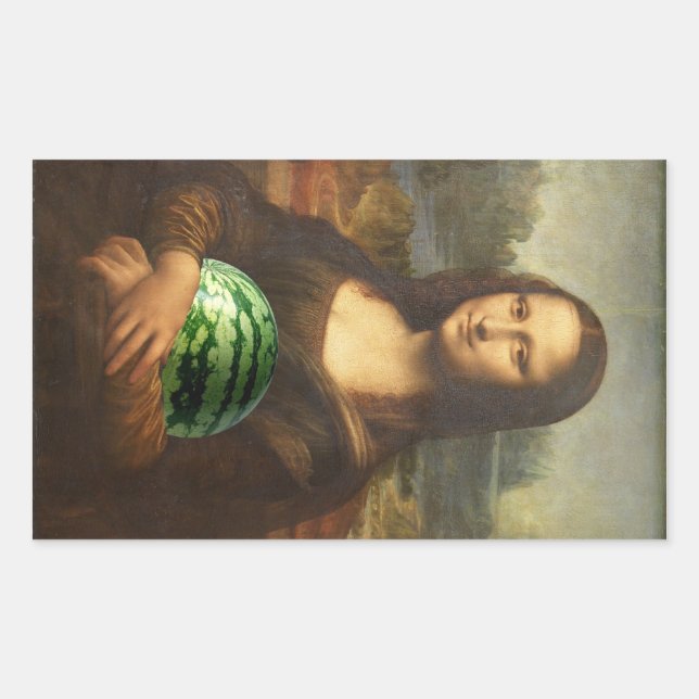 Melona Lisa Rektangulärt Klistermärke (Framsida)