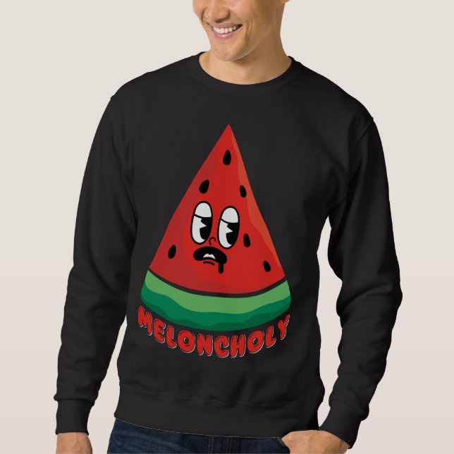 Meloncholy Funny Melon Lång Ärmad Tröja (Framsida)