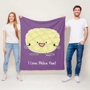 Melonen panorerar söt brödbakelser för japansk fleecefilt