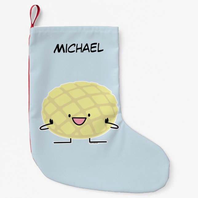 Melonen panorerar söt brödbakelser för japansk liten julstrumpa (Framsidan)