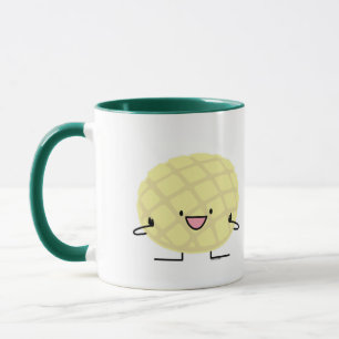Melonen panorerar söt brödbakelser för japansk mugg