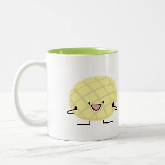 Melonen panorerar söt brödbakelser för japansk Två-Tonad mugg (Vänster)
