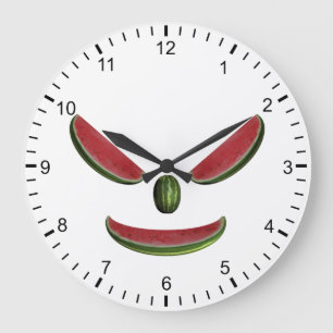 Melons Ansikte Stor Klocka