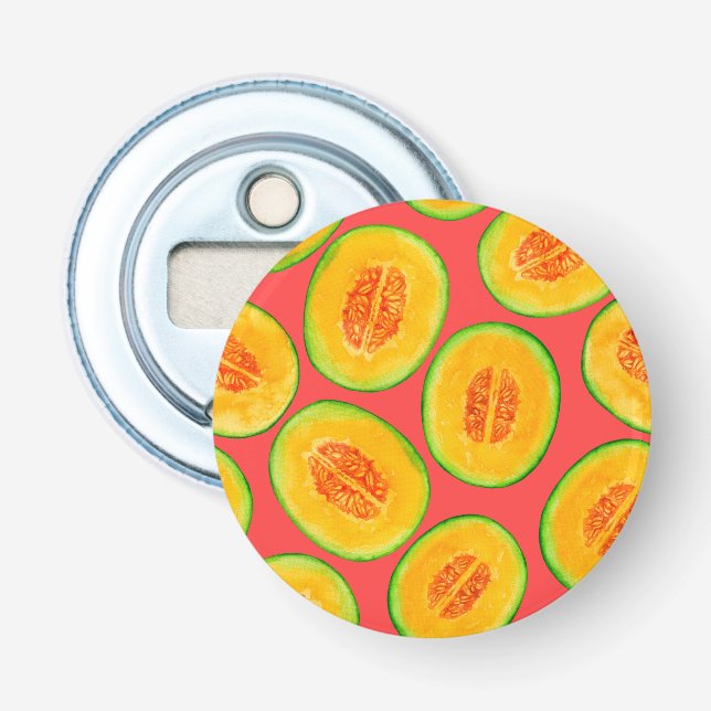 Melonsegment, vattenfärg mönster flasköppnare (Framsidan)