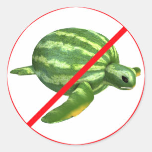 Melonturtles förbjöds! runt klistermärke