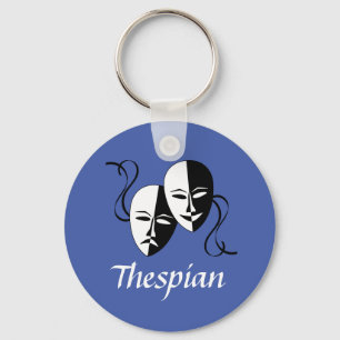 Melpo Thespian Mask Nyckelring