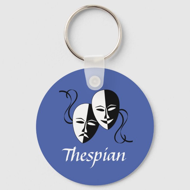 Melpo Thespian Mask Nyckelring (Framsida)