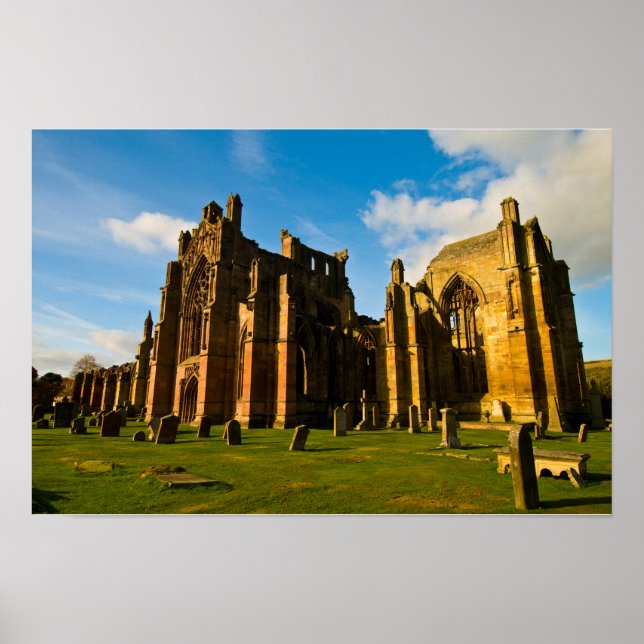 Melrose Abbey, Skottland Poster (Framsidan)