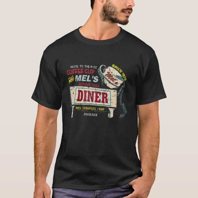 Mel's Diner From Alice Distressed T Shirt (Framsida)