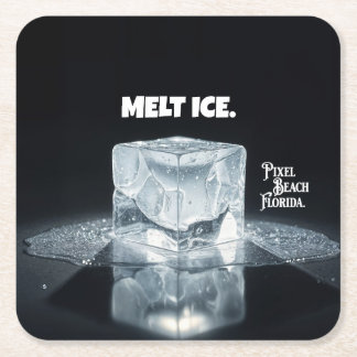 MELT ICE. Keychain Underlägg Papper Kvadrat