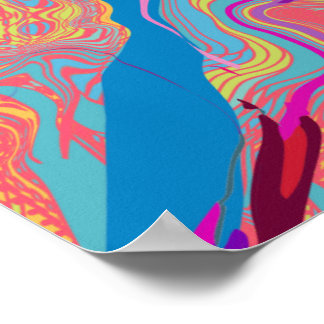 MELTED BEZIER GLITCH LODRÄT 02 POSTER