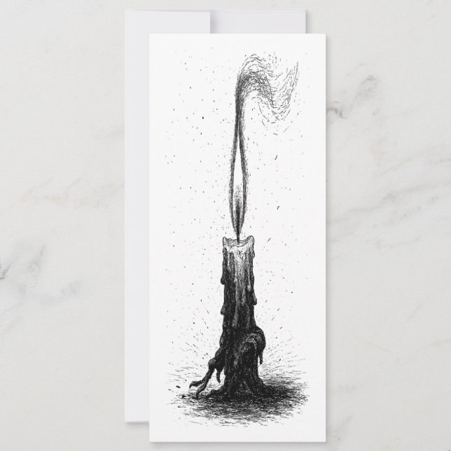 Melted Candle • Haunted Ink Flame Inbjudningar (Framsida)
