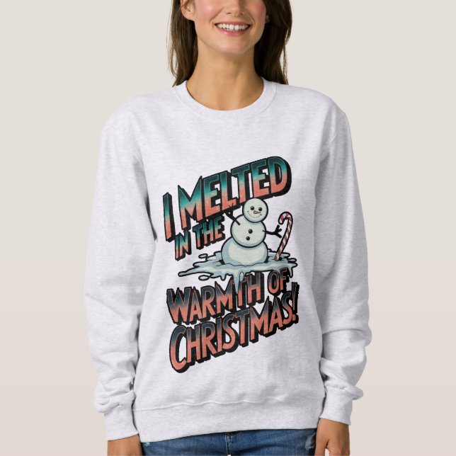 Melted Christmas snowman T Shirt (Framsida)