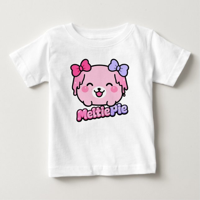 Meltie Pie Söt Pastell Kawaii Design  T Shirt (Framsida)
