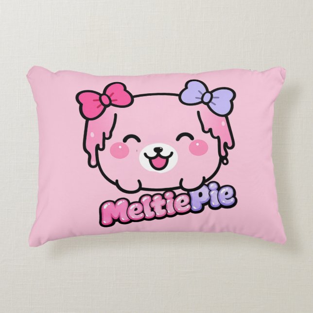Meltie Pie Sött Pastell Kawaii-design  Prydnadskudde (Framsidan)