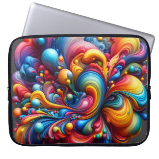 Melting Abstract Colors Laptop Fodral