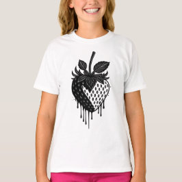 Melting Drip Strawberry Artwork T Shirt