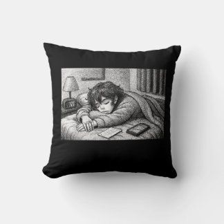 Melting Into Bed • Aesthetic Throw Pillow Kudde