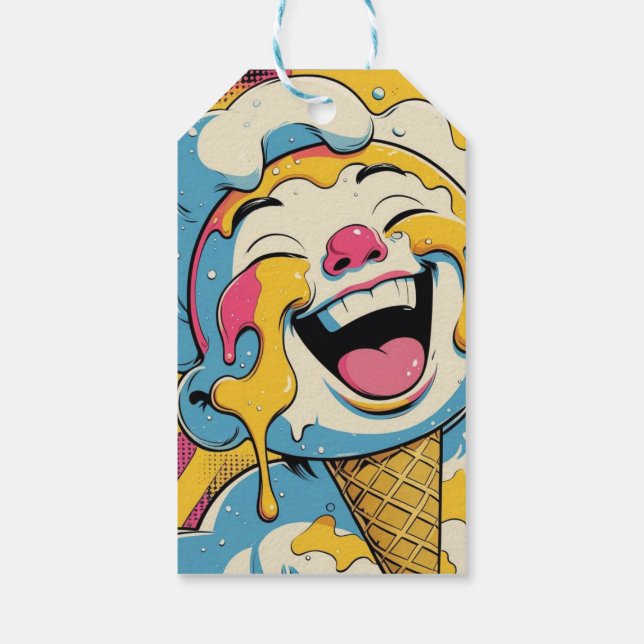 Melting Joy – Ice Cream Pop Art Explosion Presentetikett (Baksidan)