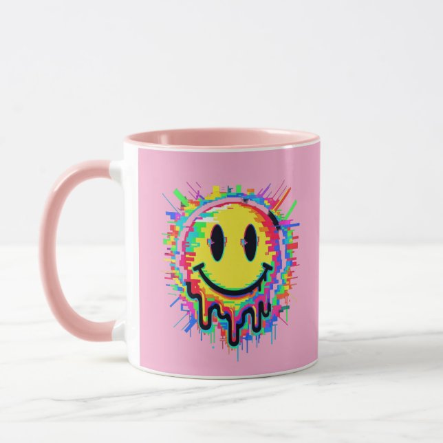 Melting Multicolor Painted Face Mug Design Mugg (Vänster)