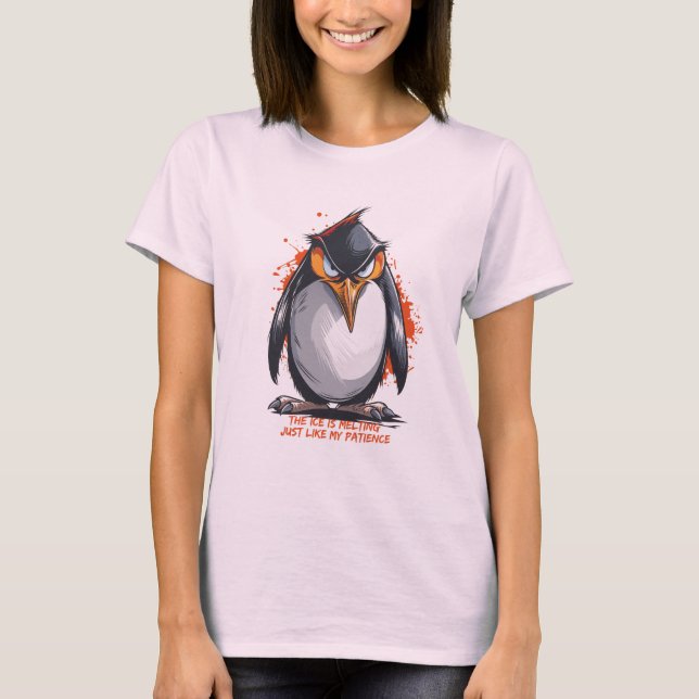 Melting Patience Penguin T Shirt (Framsida)