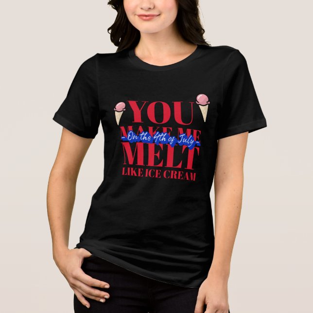 Meltin'Hearts - 4 juli T Shirt (Framsida)