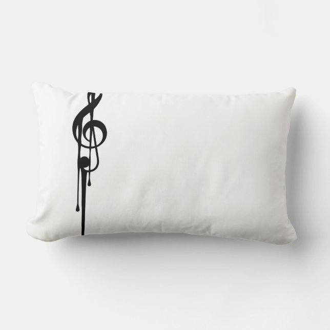 MELTPOINT B/W G-Clef Anpassningsbar Färg Lumbarkudde (Framsida)