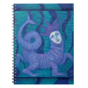 Melusine, Melusina, fantasi, surreal, vatten-sprit Anteckningsbok Med Spiral