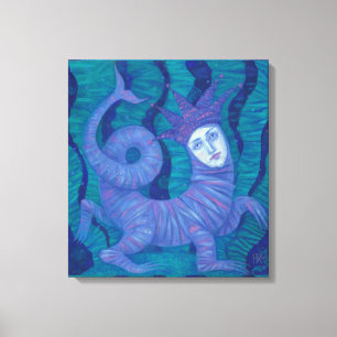 Melusine, Melusina, fantasi, surreal, vatten-sprit Canvastryck