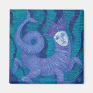 Melusine, Melusina, fantasi, surreal, vatten-sprit Magnet