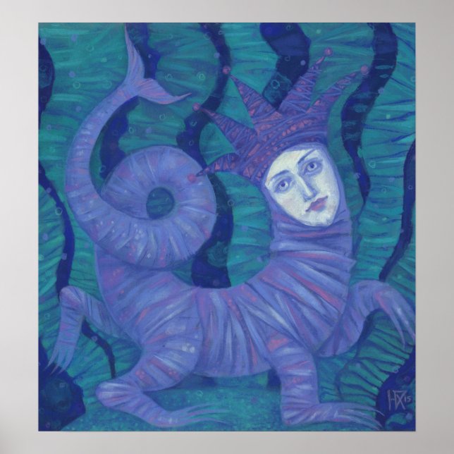 Melusine, Melusina, fantasi, surreal, vatten-sprit Poster (Framsidan)