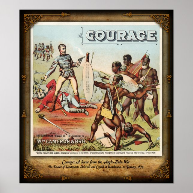 Melvill & Coghill död vid Isandlwana Poster (Framsidan)