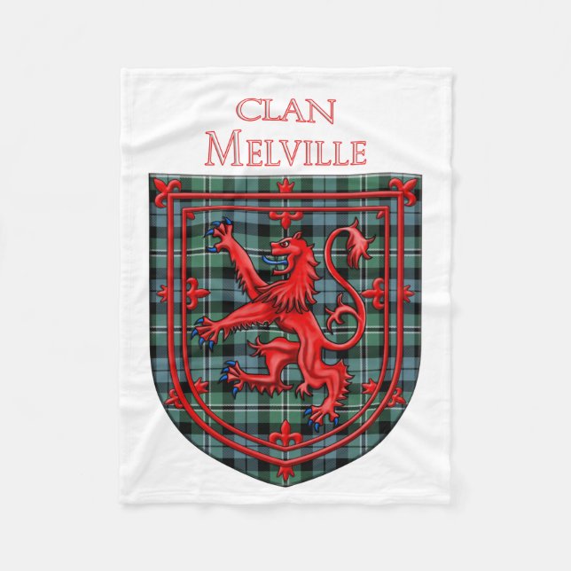 Melville Tartan Scottish Play Lejon Rampant Fleecefilt (Framsidan)