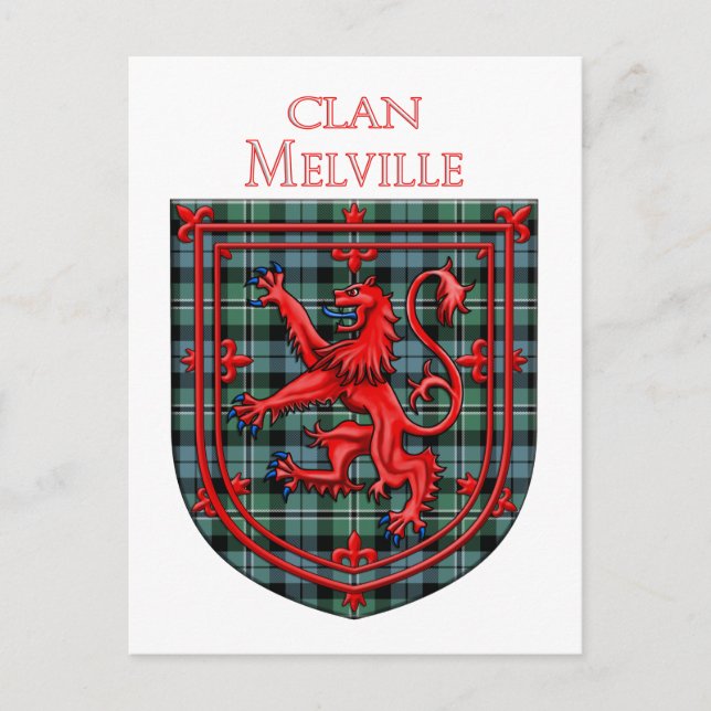 Melville Tartan Scottish Play Lejon Rampant Vykort (Framsida)