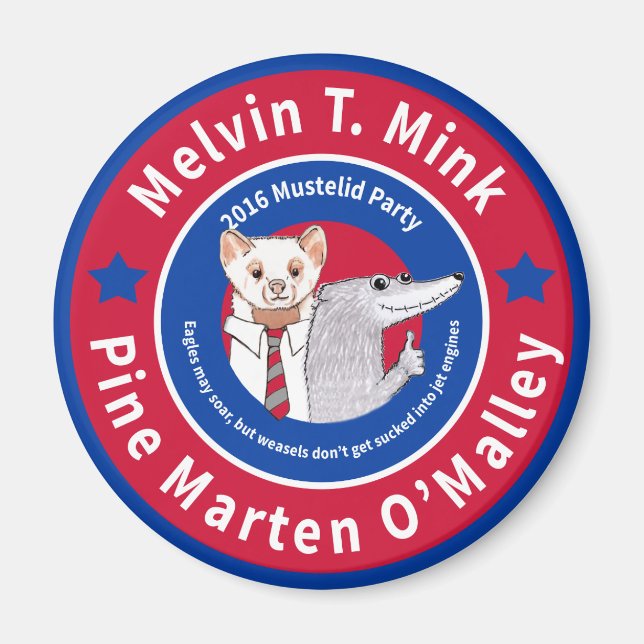 Melvin T. Mink magnet (Framsidan)