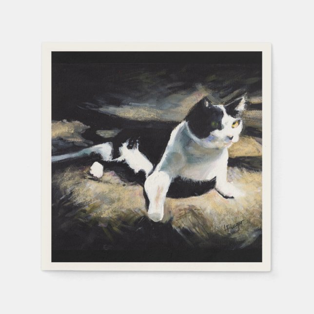 Melvin the Cat Fine Art Pappersservett (Framsidan)
