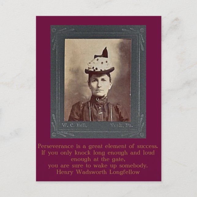 Melvina Jane (Rupp) Zarfos of York Co., PA Vykort (Framsida)