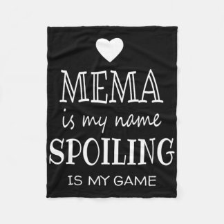 Mema är mina Namn-stift för mormor Fleecefilt