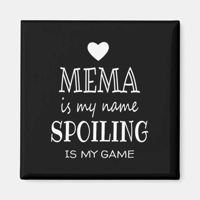 Mema är mina Namn-stift för mormor Magnet (Framsidan)