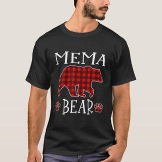Mema Bear jul jul Pajama Red Play Buffalo Famil T Shirt