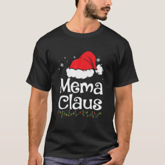 Mema Claus jul Pajama Family Matching Julafton T Shirt