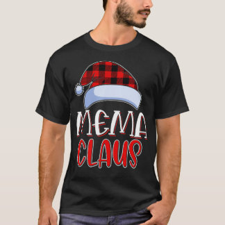 Mema Claus Santa Family Matching jul Pajamas T Shirt