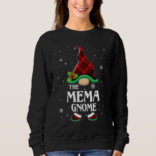 Mema Gnome Röd Rutig Matchande Familj Jul Pyjamas T Shirt