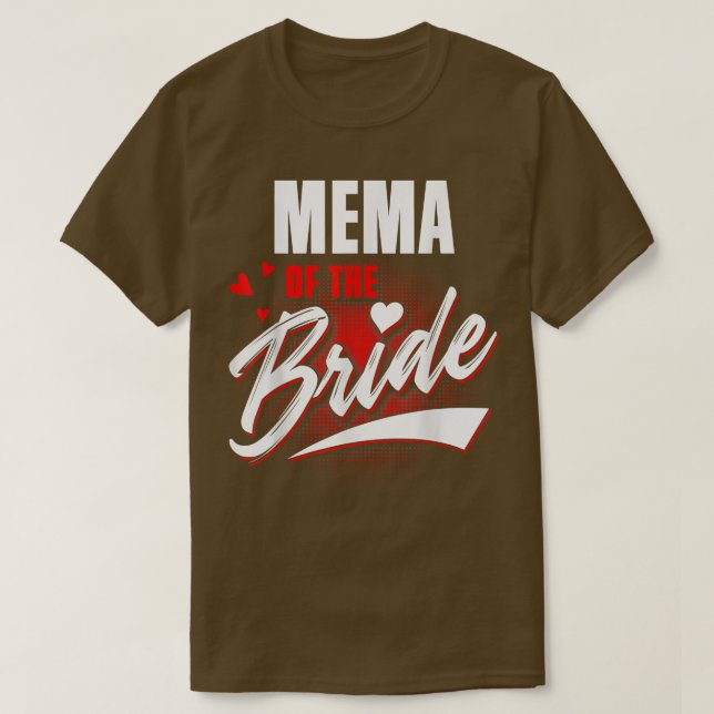 Mema till bruden bröllopsfest matchande bröllopspa t shirt (Design framsida)