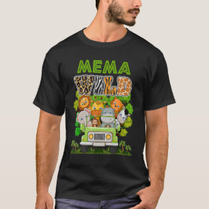 Mema Vild Zoo Theme Birthday Lastbil Safari Jungle T Shirt
