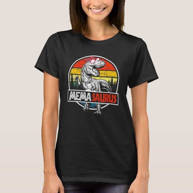 Memasaurus Dinosaur  Mema Saurus Family T Shirt (Framsida)